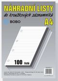 BOBO BLOK Náhradní listy A4, linka, 100 listů