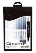 Graph'it Graph´it Set alkoholových popisovačů, 12ks – Cool Grey