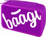 Presco Group Baagl Školní penál dvoupatrový Logo růžový