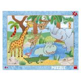 Dino Puzzle Zvířátka v ZOO 40 dílků