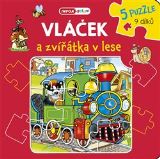 Infoa Knížkové puzzle - Vláček a zvířátka v lese