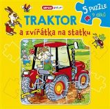 Infoa Knížkové puzzle - Traktor a zvířátka na statku