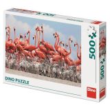 Dino Puzzle Hejno plameňáků 500 dílků