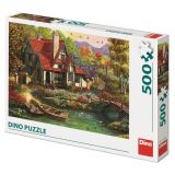Dino Puzzle Chata u jezera 500 dílků