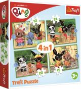 TREFL Puzzle: Bing: Šťastný den 4v1 (12,15,20,24 dílků)