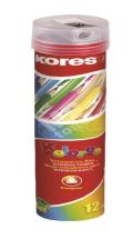 Kores KOLORES, trojhranné pastelky 3 mm, s ořezávátkem / 12 barev