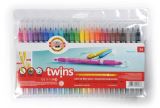KOH-I-NOOR HARDTMUTH Koh-i-noor souprava popisovačů Twins 24 ks s dvojitým hrotem