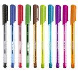 Kores Kores Kuličkové pero K1 Pen Super Slide 1 mm - sada 10 barev(modrá, černá, červená, zelená, tyrkysov
