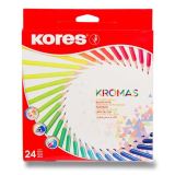 Kores KROMAS, trojhranné pastelky 3 mm / 24 barev