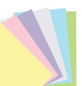FILOFAX Filofax papír čistý A5 - pastelový