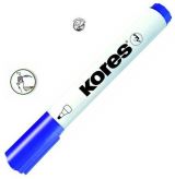 Kores Kores Permanentní popisovač K-MARKER na bílé tabule a flip charty, kulatý hrot 3 mm, modrý