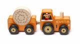 CUBIKA CUBIKA 15351 Traktor s vlekem - dřevěná skládačka s magnetem 3 díly