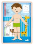 Woody Woody Puzzle Lidské tělo - Kluk, v českém jazyce