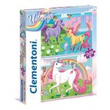 CLEMENTONI Puzzle Supercolor Jednorožec/2x20 dílků