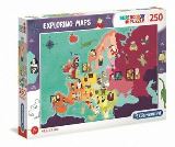 CLEMENTONI Puzzle Supercolor Exploring maps/250 dl