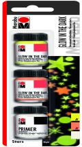 Marabu Marabu fluorescenční barva sada STARS 3 x 15 ml
