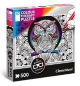 CLEMENTONI Puzzle 3D Colour Therapy Sova/500 dílků