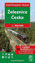 Kartografie Praha Železnice Česka 1 : 500 000