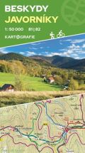 Kartografie Praha Beskydy, Javorníky 81|82 - oboustranná turistická mapa 1:50 000