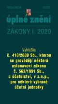 Poradce Aktualizace I/6 2020 Vyhláška č. 410/2009 Sb - Zmírnění dopadu pandemie nemoci COVID-19 na ekonomiku