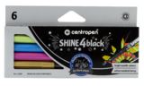 Centropen Centropen SHINE 4 BLACK Popisovače - sada 6 metalických barev