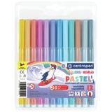 Centropen Centropen Fixy COLOUR WORLD 7550 trojboké, sada 12 pastelových barev