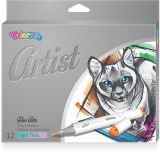Artist Artist - skicovací fixy oboustranné 12 světlých barev
