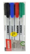 Kores Kores K-MARKER Popisovač na bílé tabule, tenký hrot, 4 ks sada