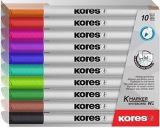 Kores Kores K-MARKER Popisovač na bílé tabule, tenký hrot, 10 ks sada