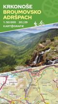 Kartografie Praha Krkonoše, Broumovsko, Adršpach (20/29) - oboustranná turistická mapa 1:50 000