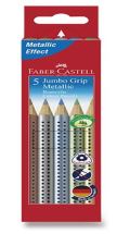 Faber-Castell Faber - Castell Pastelky trojhranné Jumbo Grip - Metallic 5 ks