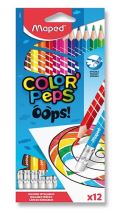 Maped Maped - Bezdřevé pastelky Color´Peps Oops s gumou 12 ks