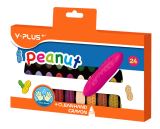 Colorino PEANUT voskovky dětské, 24 barev