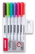 Kores Kores K-MARKER Popisovač na bílé tabule, tenký hrot, 6 ks sada