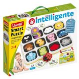 Quercetti Smart Puzzle magnetico first colors and words - magnetická skládačka