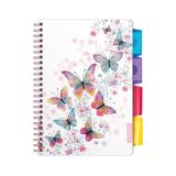 Argus Spirálový sešit A5 s pořadačem Butterfly