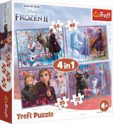 TREFL Puzzle Ledové království 2: Cesta do neznáma 4v1 (35,48,54,70 dílků)