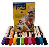DARWI DARWI TEX fixy na světlý textil 6ml/3mm - sada 12ks