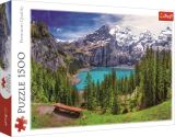 TREFL Puzzle: Jezero Oeschinen, Alpy 1500 dílků
