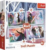 TREFL Puzzle: Ledové království 2, 4v1 (35,48,54,70 dílků)