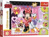 TREFL Třpytivé Puzzle: Minnie a Daisy 100 dílků