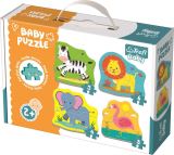 TREFL Baby Puzzle: Zvířata na safari 4v1 (3,4,5,6 dílků)