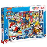 CLEMENTONI Clementoni Puzzle Supercolor Paw Patrol / 104 dílků
