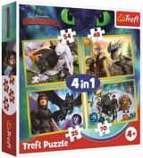 TREFL Puzzle: Jak vycvičit draka 4v1 (35,48,54,70 dílků)