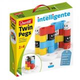 Quercetti Twin Pegs - stavebnice z velkých oblých kolíčků