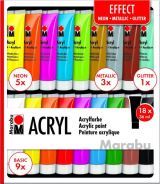 Marabu Marabu akrylová barva EFFECT 18 x 36 ml