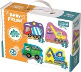 TREFL Baby Puzzle: Vozidla na stavbě 4v1 (3,4,5,6 dílků)