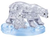 HCM Kinzel 3D Crystal puzzle Lední medvědice s mládětem 40 dílků