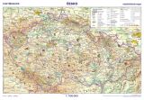 Kartografie Praha Česko - vlastivědná mapa, 1 : 1 100 000 / obrysová mapa / 46 x 32 cm