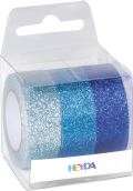 HEYDA HEYDA Sada glitrových lepicích pásek - modrý mix